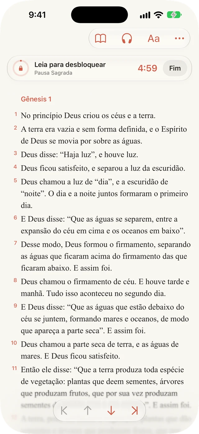Bloqueie distrações enquanto lê.