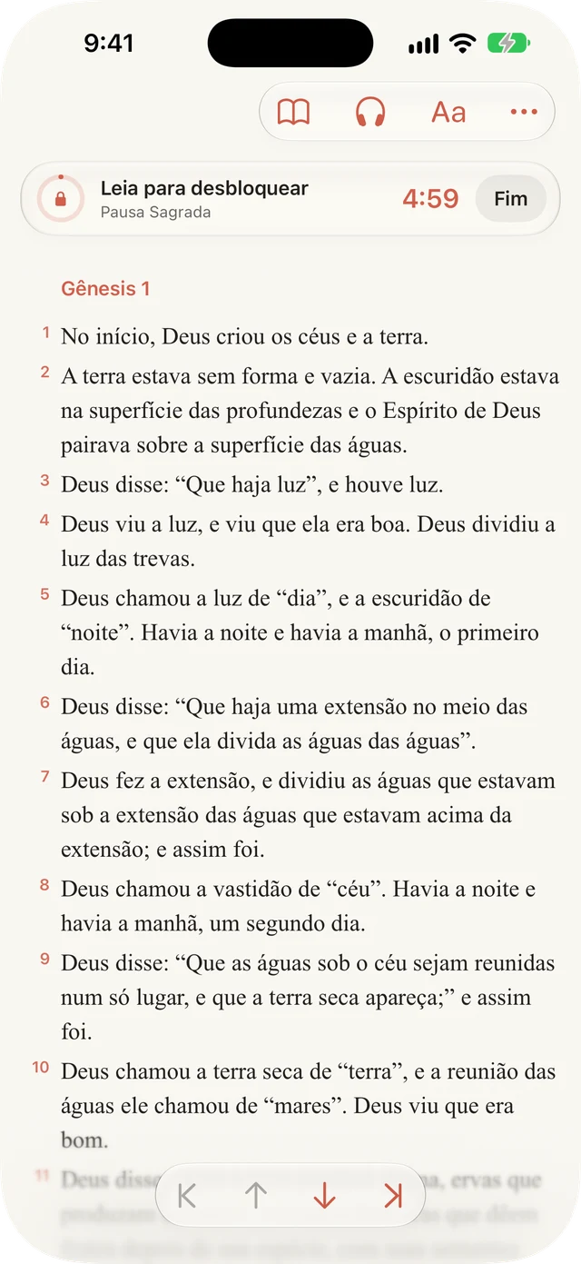 Bloqueie distrações enquanto lê.