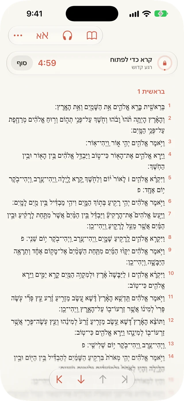 חסום מסיחים דעת בזמן הקריאה.