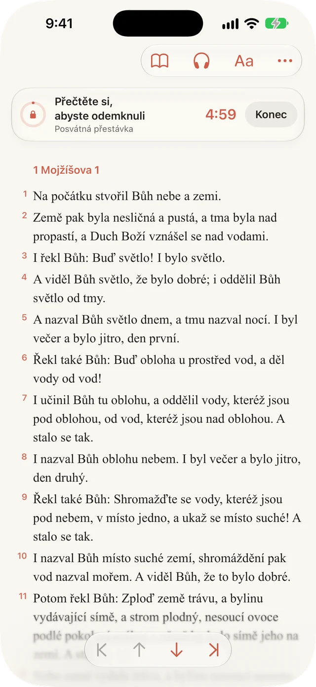 Blokujte rušivé vlivy při čtení.