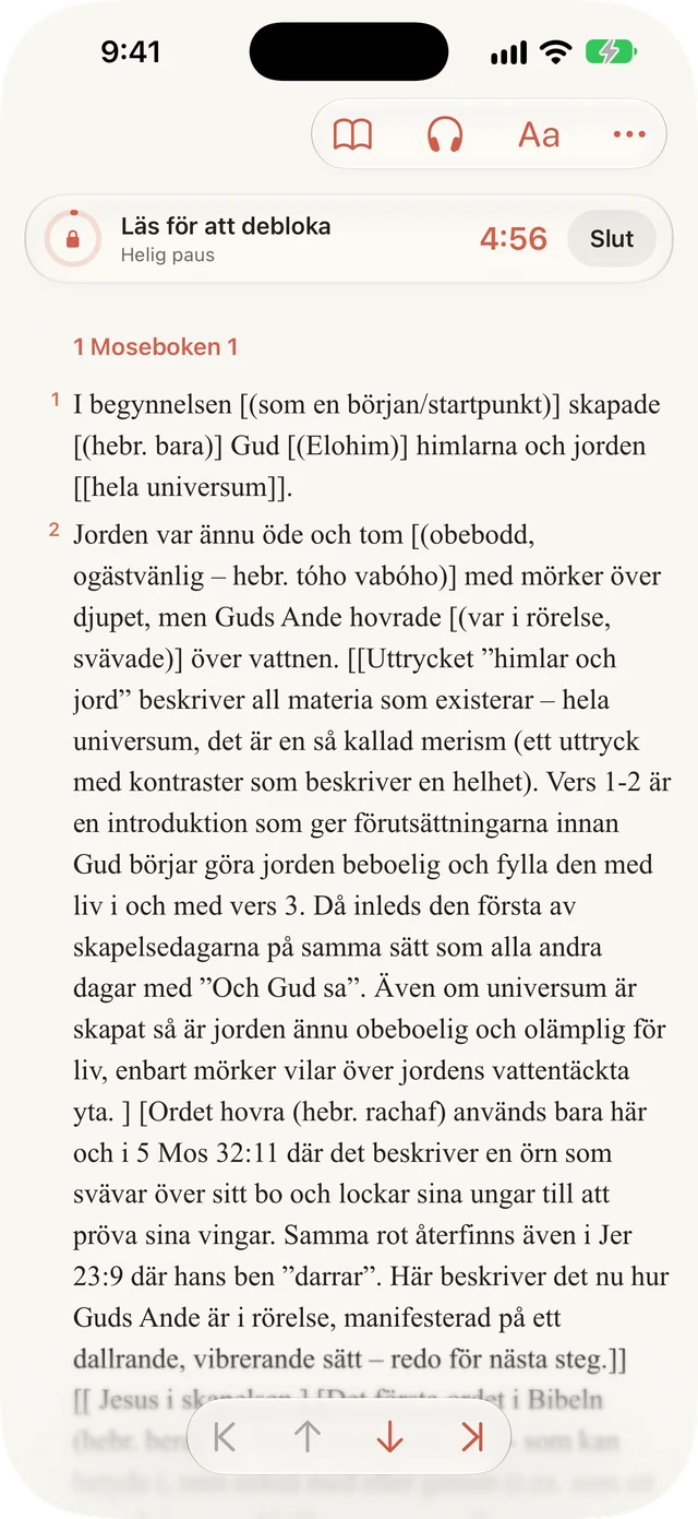 Blockera distraktioner medan du läser.