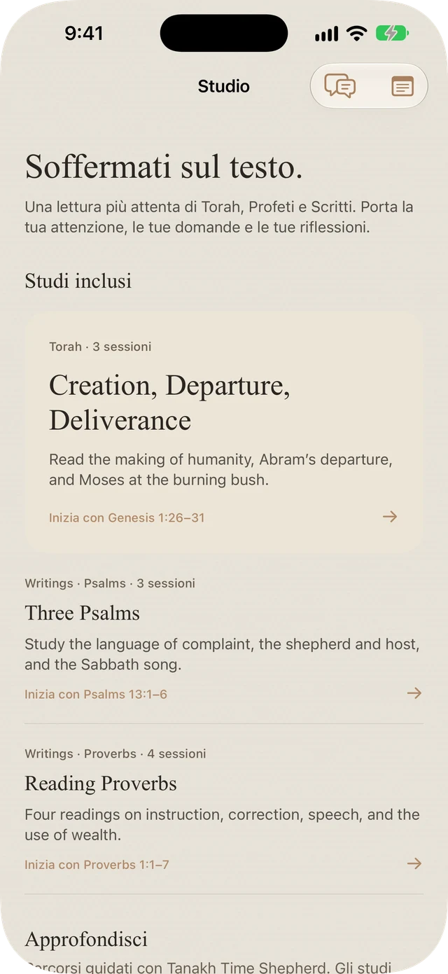 Studi su Torah, Salmi e Proverbi inclusi in Tanakh Time