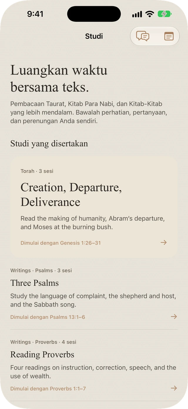 Studi Torah, Mazmur, dan Amsal yang disertakan dalam Tanakh Time