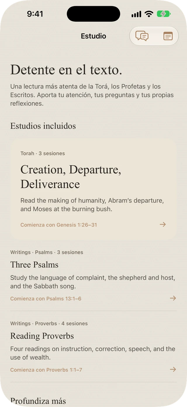 Estudios de la Torá, Salmos y Proverbios incluidos en Tanakh Time