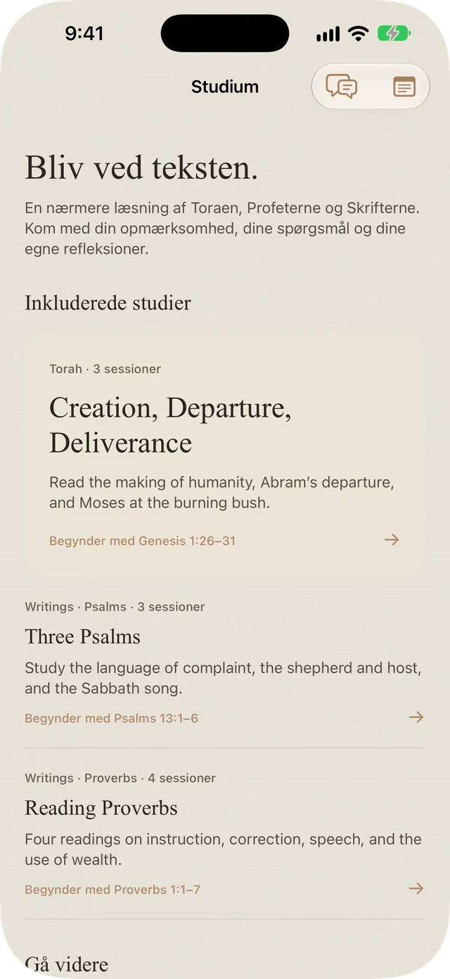 Tanakh Times inkluderede studier i Torah, Salmer og Ordsprogene
