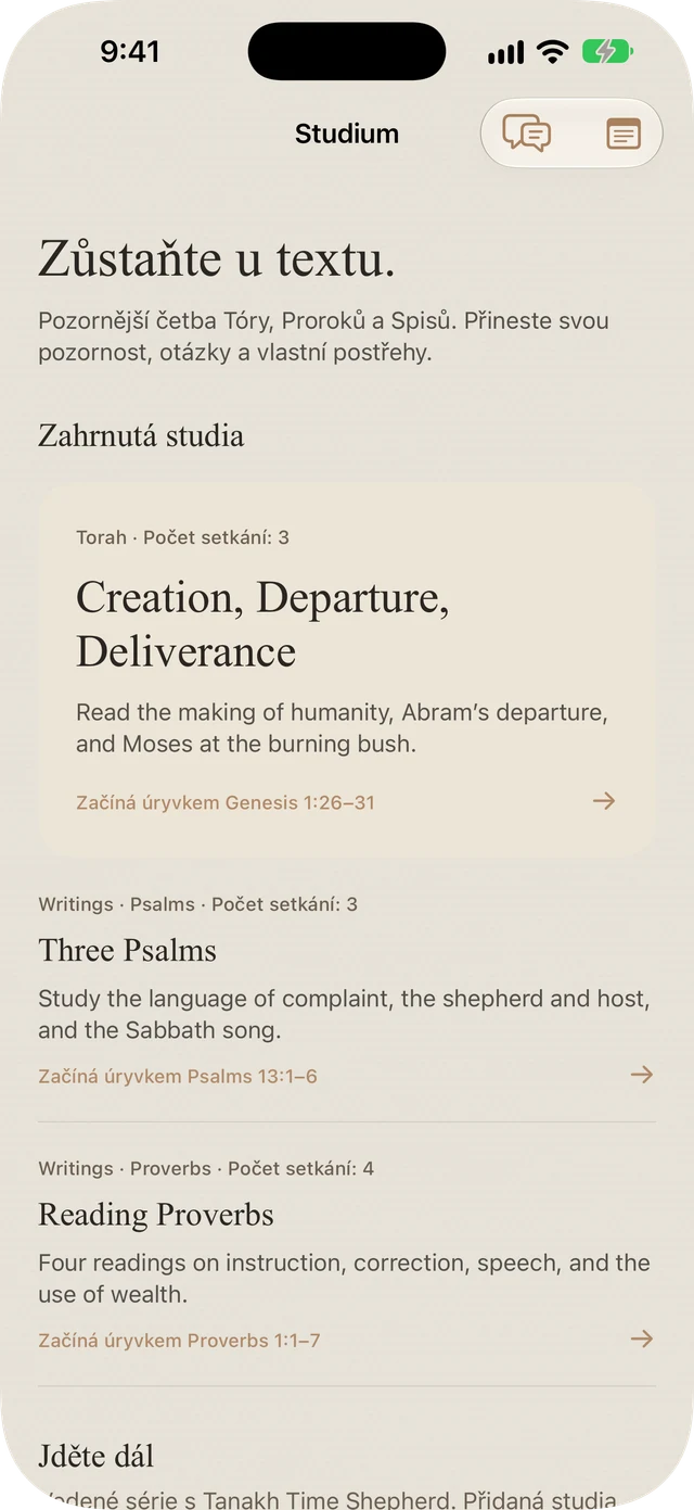 Zahrnutá studia Toru, Žalmů a Přísloví v Tanakh Time