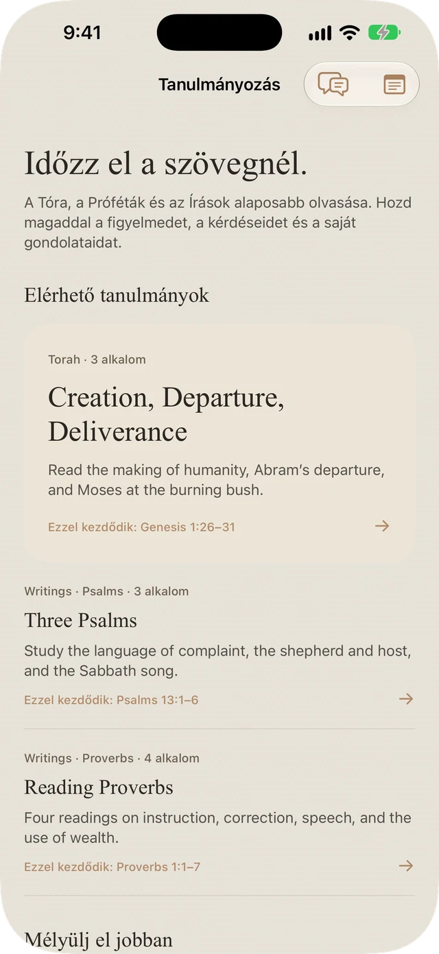 A Tanakh Time beépített Torah, Zsoltár és Zsoltáris tanulmányai