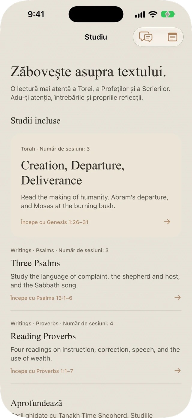 Studiile de Torah, Psalmi și Proverbe incluse în Tanakh Time